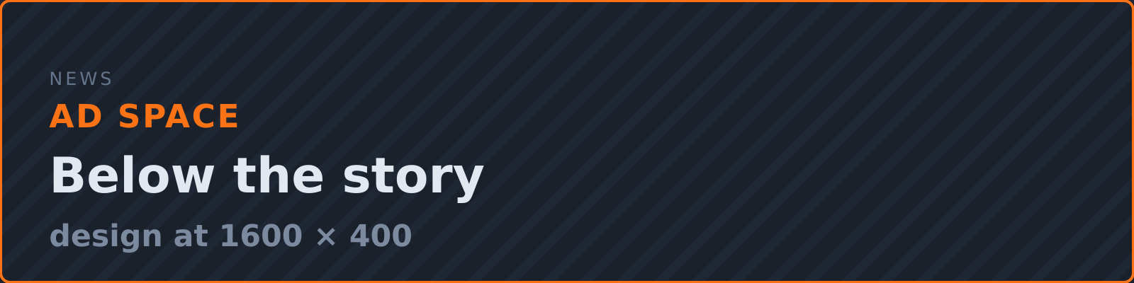 [AD SPACE] Article · Below the story — design 1600x400
