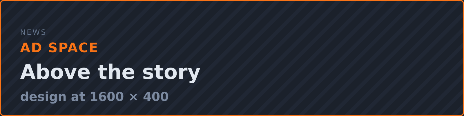 [AD SPACE] Article · Above the story — design 1600x400