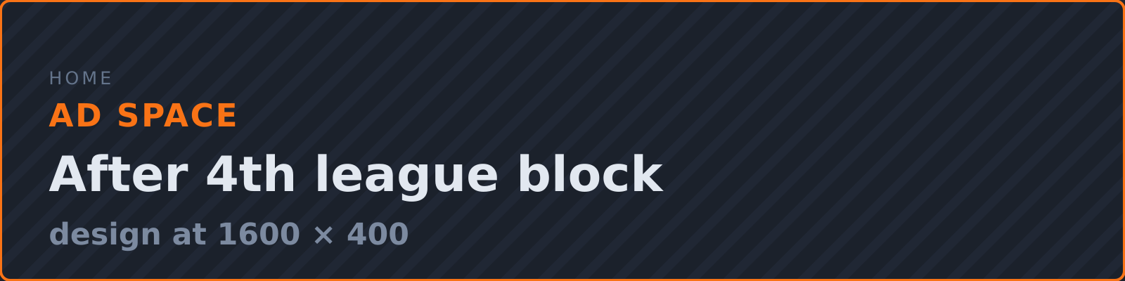 [AD SPACE] Home · After 4th league block — design 1600x400