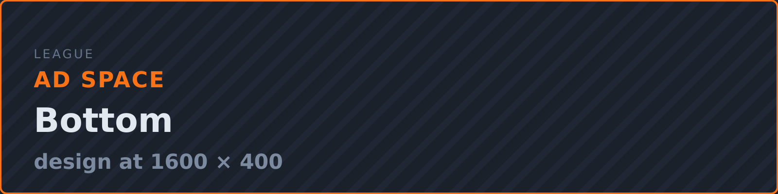 [AD SPACE] League · Bottom — design 1600x400