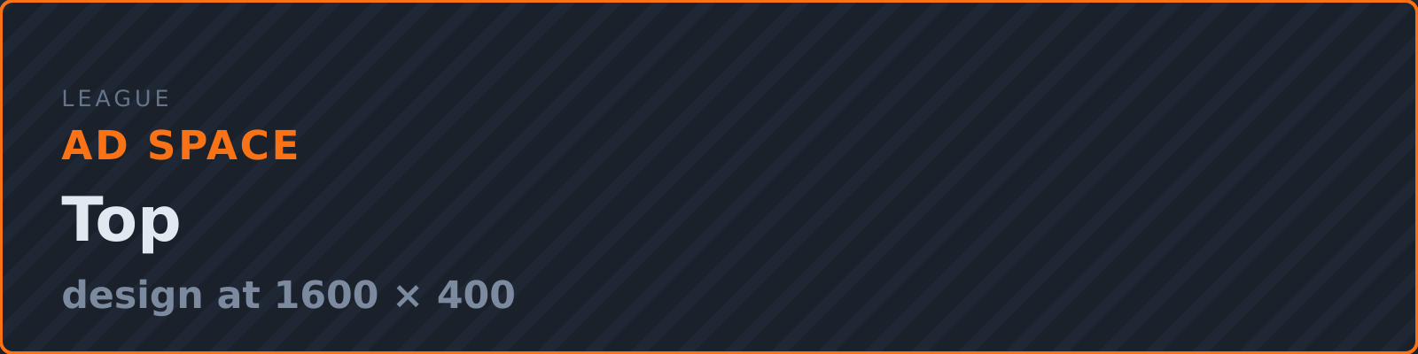 [AD SPACE] League · Top — design 1600x400