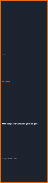 [AD SPACE] Sidebar · Desktop skyscraper (all pages) — design 160x600