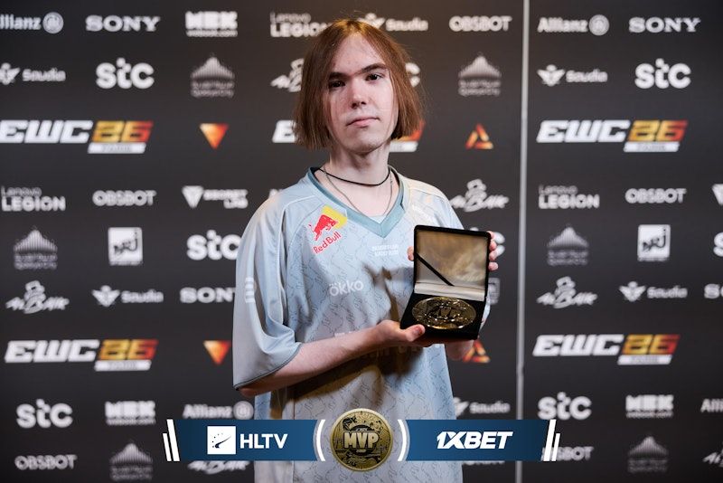 donk Claims Second HLTV x 1XBET MVP at Esports World Cup